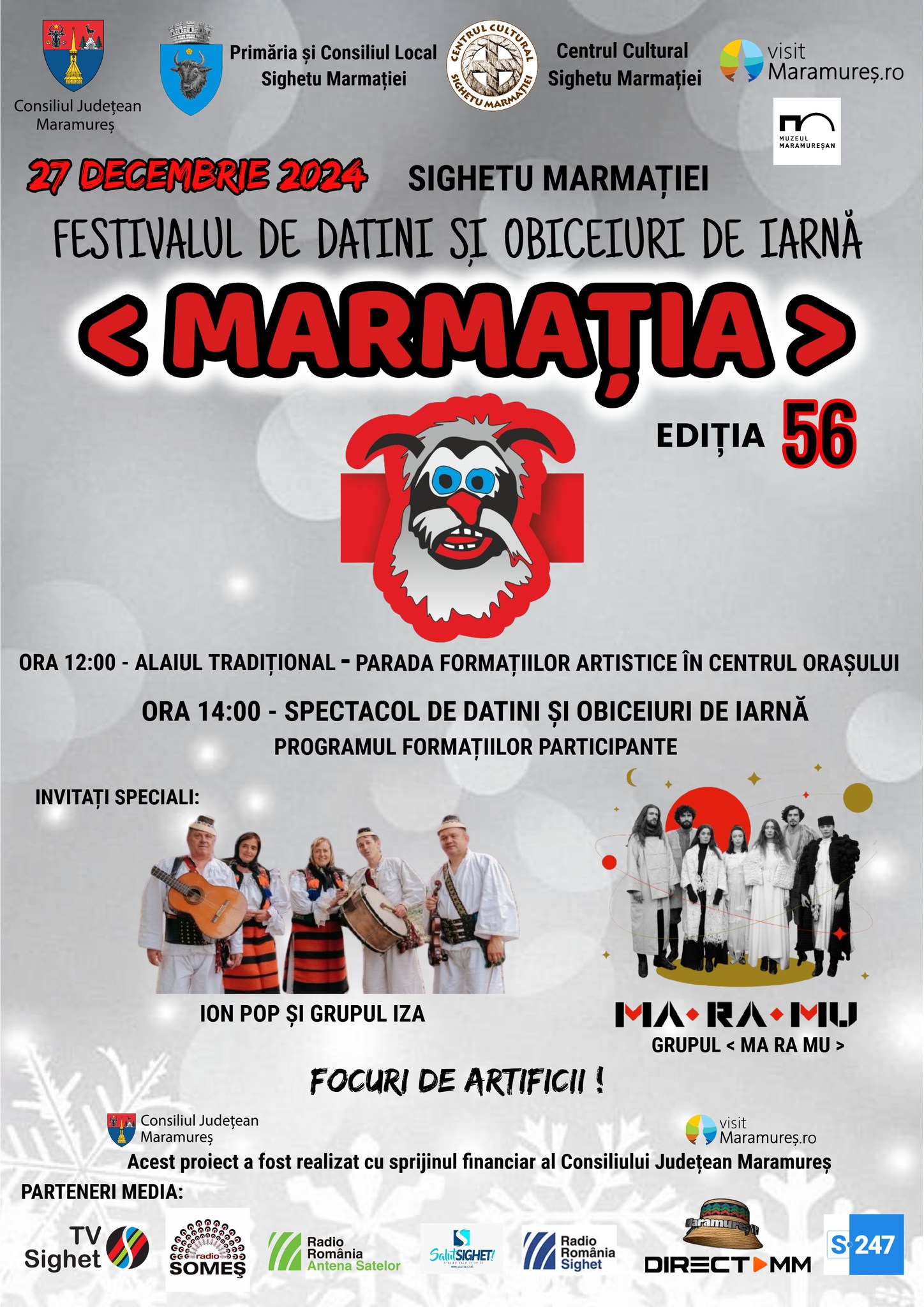 Festivalul de Datini și Obiceiuri de Iarnă Marmația, organizat de Primăria și Consiliul Local Sighetu Marmației