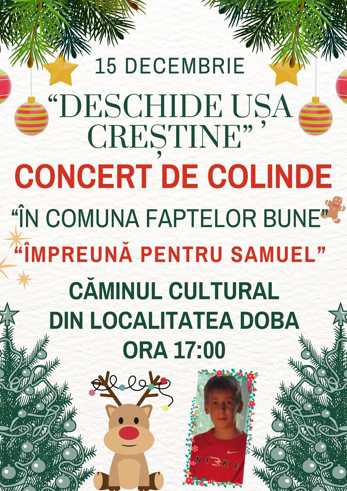 CONCERT DE COLINDE ”Împreuna pentru Samuel”, la Doba, județul Satu Mare