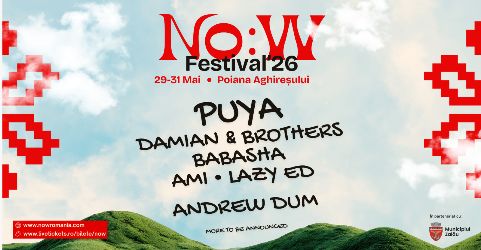 No:W Festival anunță primii 6 headlineri ai ediției inaugurale 29–31 mai 2026 în Poiana Aghireșului, Zalău!