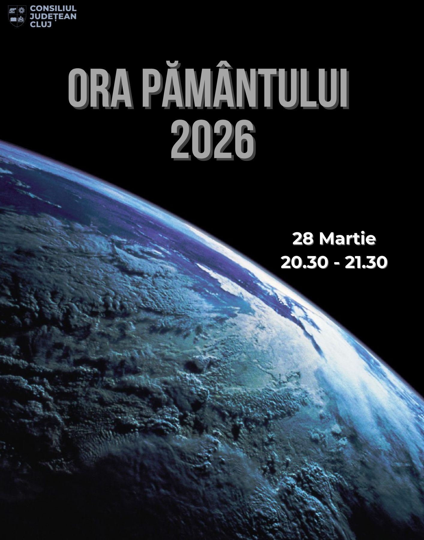 Consiliul Județean Cluj marchează „Ora Pământului” 2026: mobilizare instituțională extinsă, responsabilitate comunitară și un mesaj puternic pentru viitorul mediului!