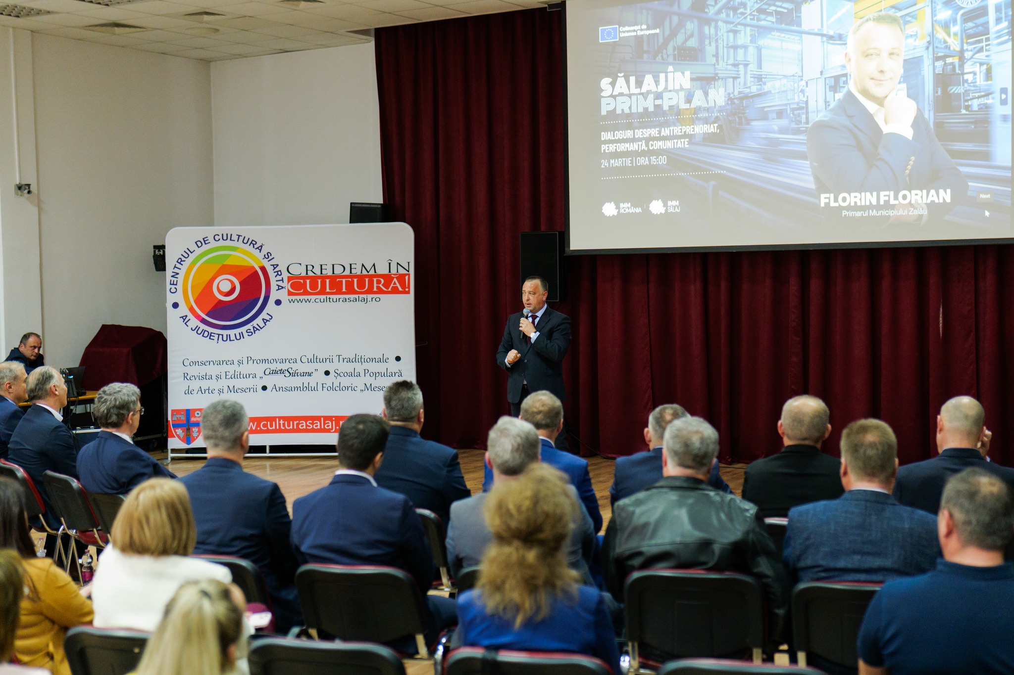 Primarul municipiului Zalău, Florin Florian: motor al dezvoltării comunității în cadrul evenimentului „Sălajul în prim-plan – Dialoguri despre antreprenoriat, performanță și comunitate”!