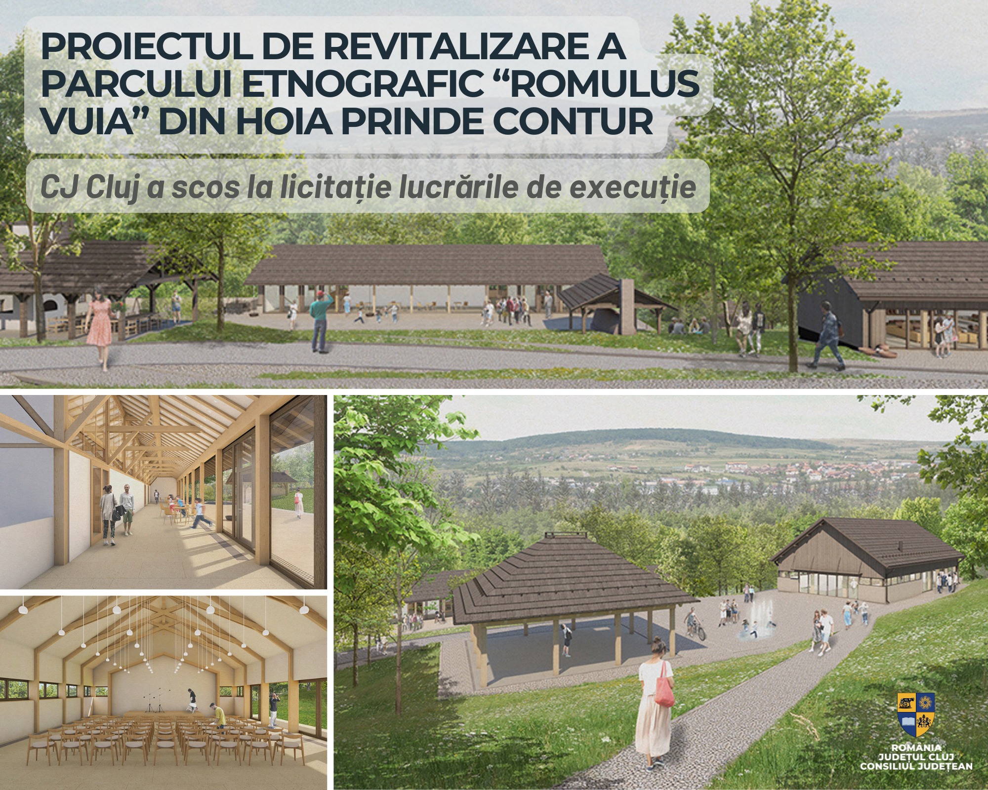 Consiliul Județean Cluj lansează una dintre cele mai ample investiții culturale din regiune: revitalizarea Parcului Etnografic „Romulus Vuia” intră în faza de execuție!