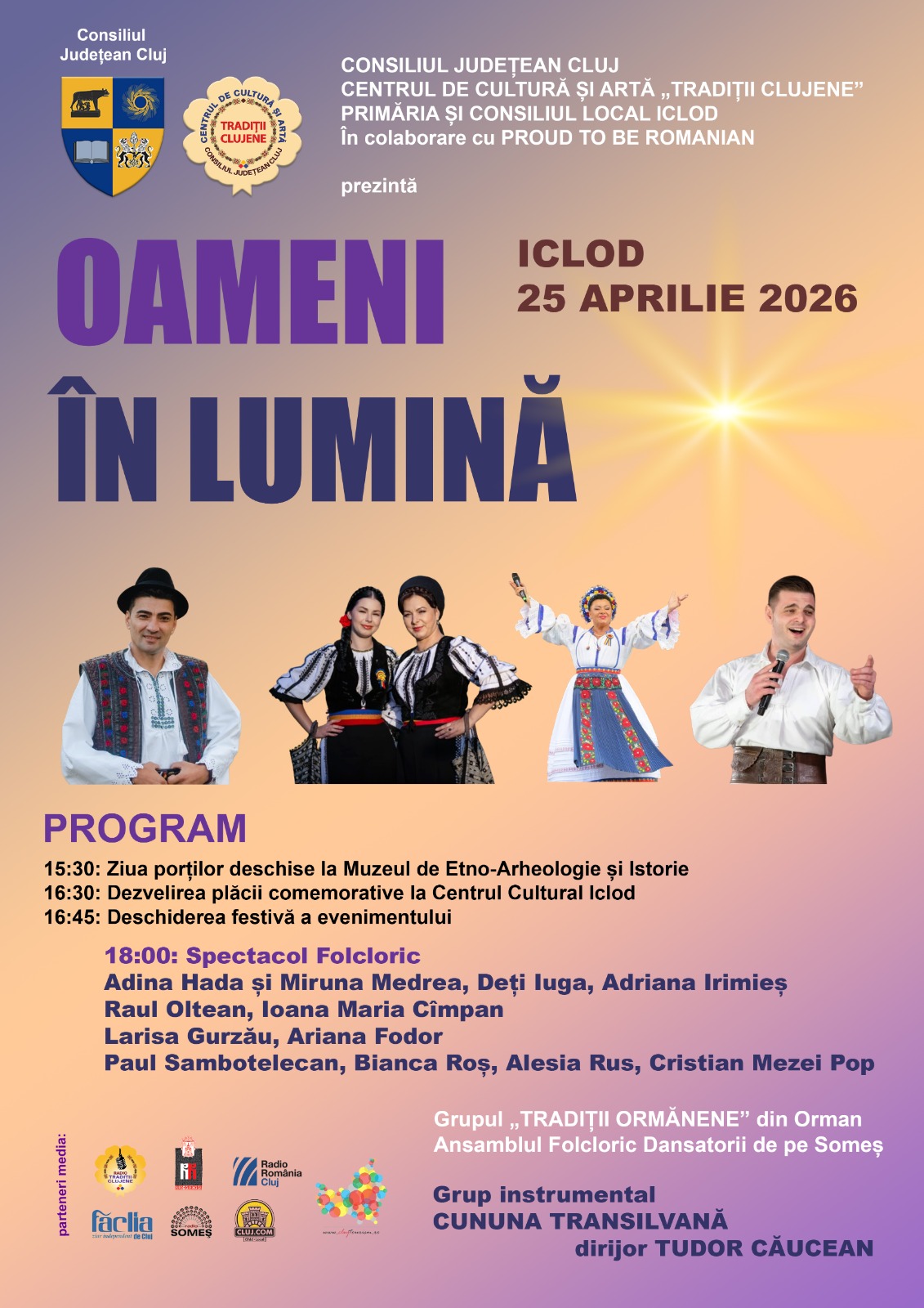 Comuna Iclod, județul Cluj, strălucește în cultură: „Oameni în Lumină” aduce pe scenă tradiția și oamenii locului, sâmbătă, 25 aprilie!