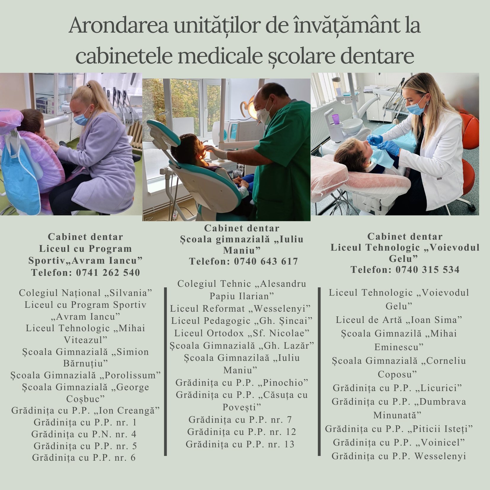 Servicii stomatologice gratuite pentru copii, în școlile din Zalău!