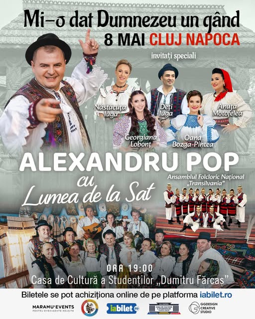 Alexandru Pop aduce spectacolul „Mi-o dat Dumnezeu un gând” la Cluj-Napoca